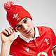 Red Macron Wales Rugby Union Pom Beanie Hat