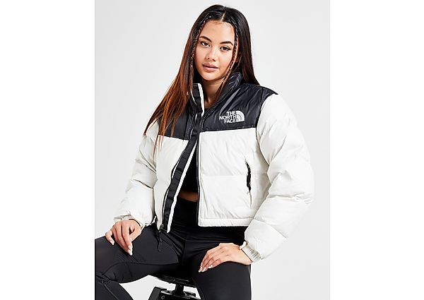 The North Face Cropped Nuptse Jacket Dames White- Dames