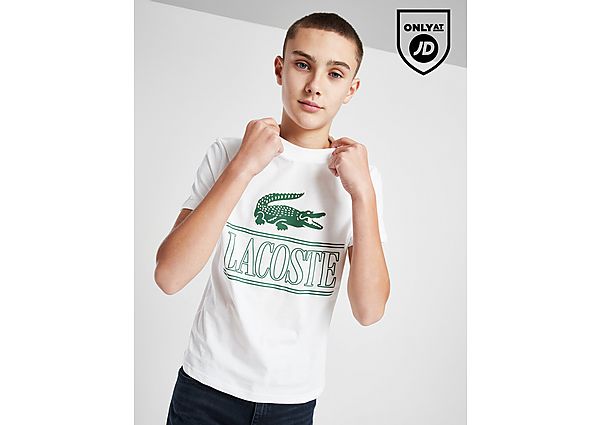lacoste croc graphic t-shirt junior, white