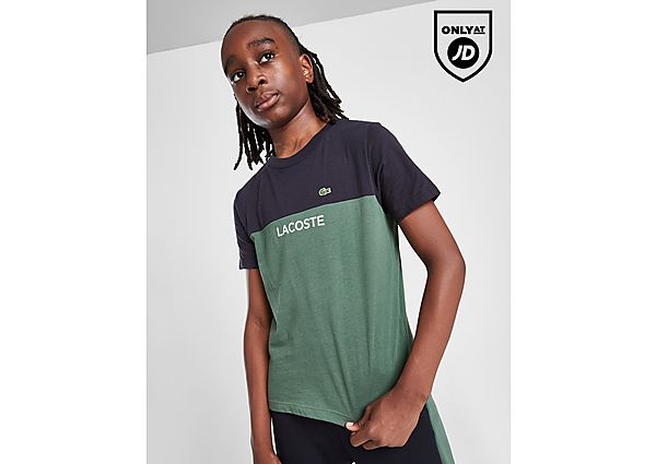 lacoste colour block t-shirt junior, green