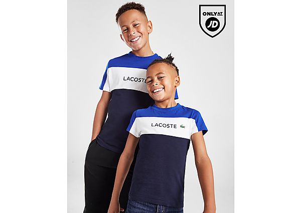 lacoste colour block t-shirt children, navy