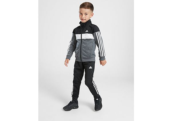 adidas 3-Stripes Poly Tracksuit Children, Black
