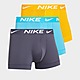 Blue Nike 3-Pack Trunks