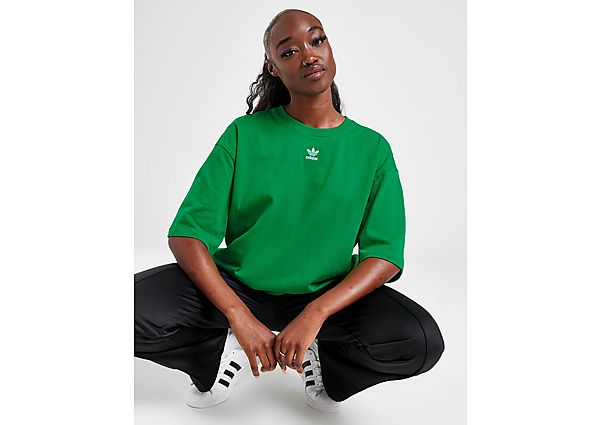 Adidas Originals Trefoil Essentials T-Shirt Green- Dames