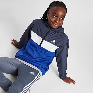 adidas Lightweight Colour Block Hooded Jacket Junior