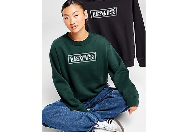 levi's boxtab 3d crew sweatshirt - damen, green