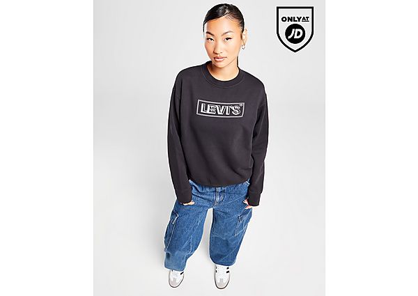 levi's boxtab 3d crew sweatshirt - damen, black