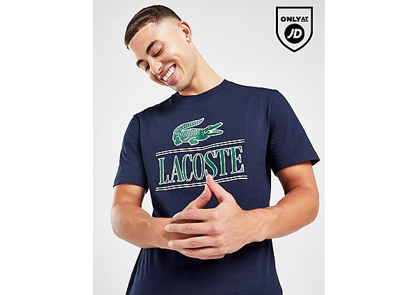 lacoste large logo stack t-shirt - herren, navy