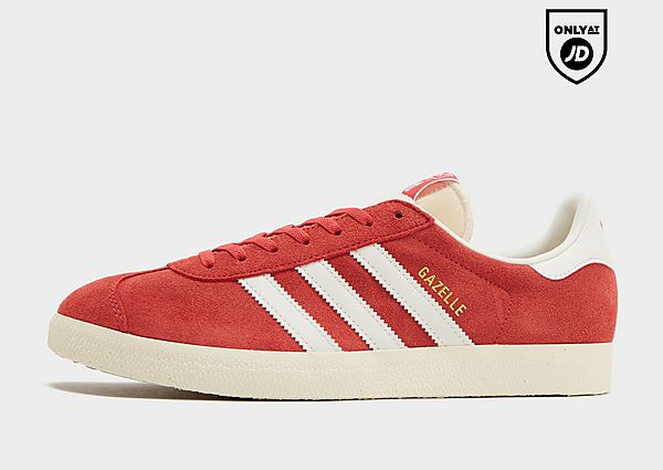 adidas originals gazelle - damen, glory red / off white / cream white