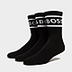 Black BOSS 3-Pack Rib Stripe Socks