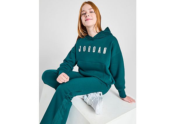 Jordan ' Mixed Fabric Pullover Hoodie Junior Green