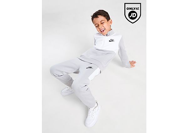 Nike 1 4 Zip Tracksuit Children Grey