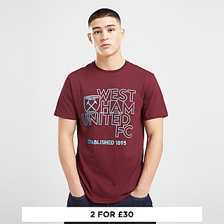 Official Team West Ham United FC Stack T-Shirt