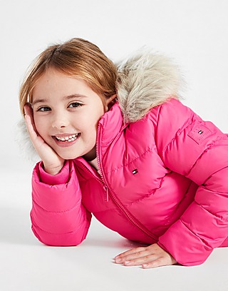 Tommy Hilfiger Girls' Essential Fur Padded Jacket Children