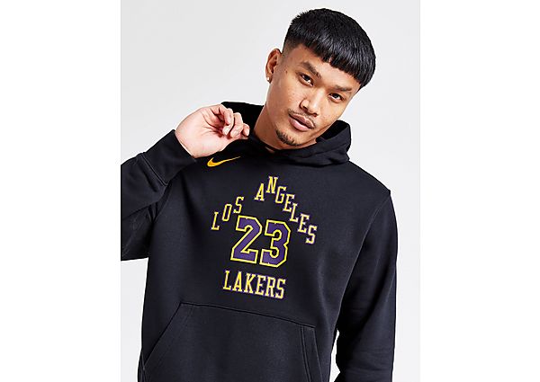 Nike LeBron James Los Angeles Lakers Club Fleece City Edition NBA-hoodie voor heren Black- Heren
