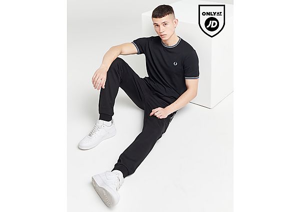 Fred Perry Twin Tipped Ringer T-Shirt Black- Heren Black