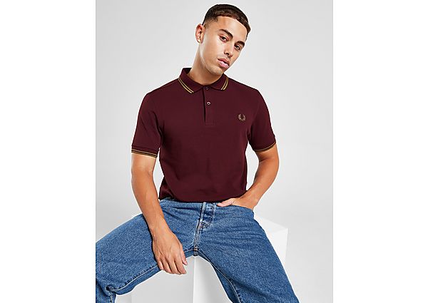 fred perry twin tipped polo shirt herren - herren, red