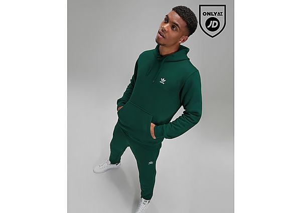 Adidas Originals Trefoil Essential Fleece Hoodie Green- Heren