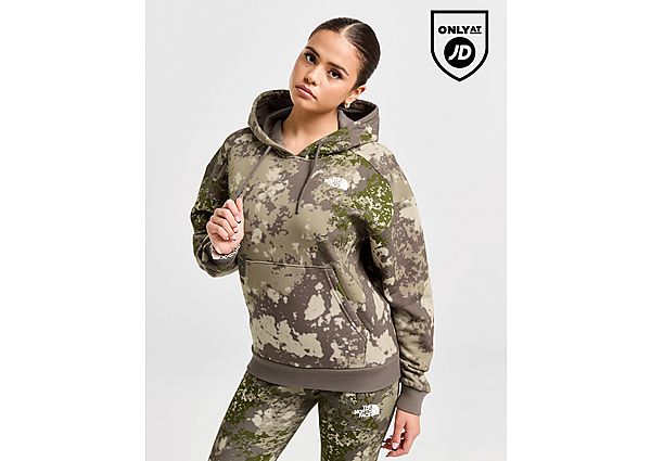 The North Face Dome Camo Overhead Hoodie Green- Dames Green