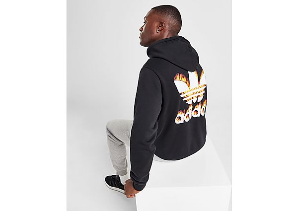 Adidas Originals Flame Logo Hoodie Black- Heren