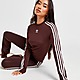 Brown adidas Originals 3-Stripes Long Sleeve Slim T-Shirt