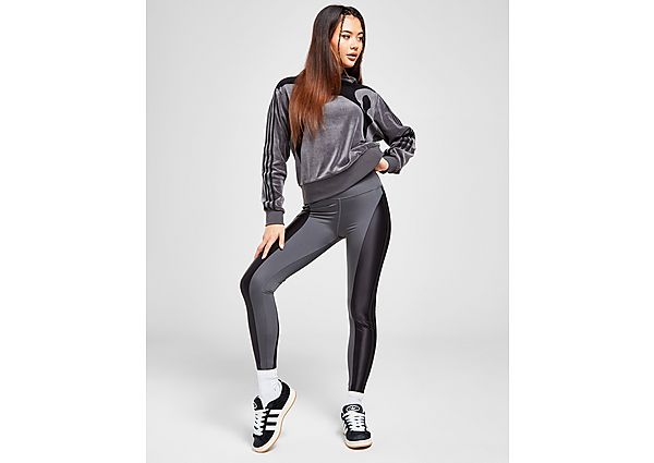 Adidas Originals Velvet Panel Leggings Grey- Dames