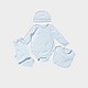 Blue Nike 4-PacK Velour Embossed Swoosh Set Infant