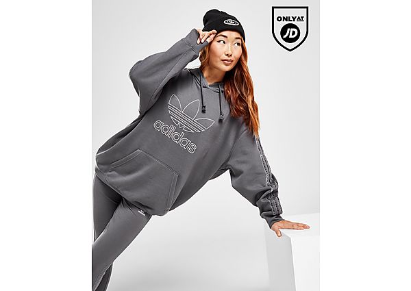 Adidas Originals Outline Overhead Hoodie Grey- Dames