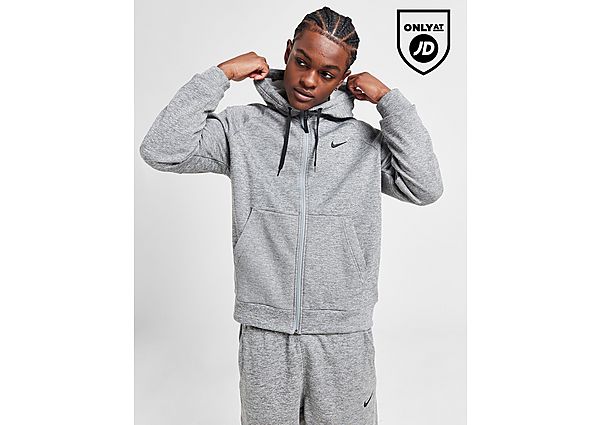 Nike Therma-Fit Full Zip Hoodie Herren - Herren, Dark Grey Heather/Particle Grey/Black