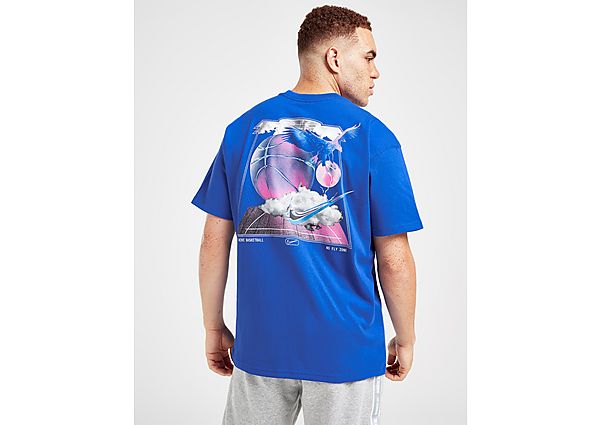 Nike Retro Basketball T-Shirt Blue- Heren