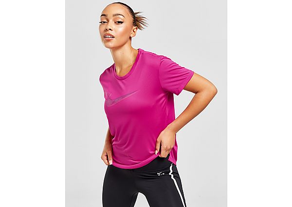 Nike Training Swoosh Short Sleeve T-Shirt Pink- Dames