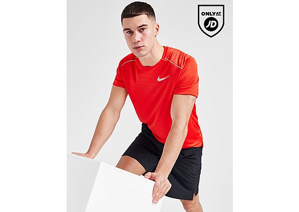 Nike Miler 1.0 T-Shirt Red- Heren
