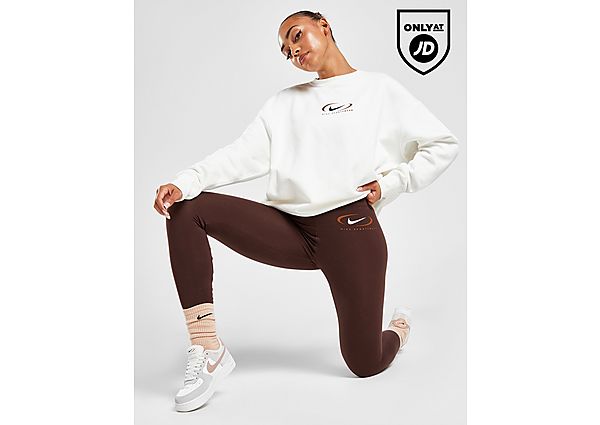 Nike Sportswear Swoosh Leggings Brown- Dames