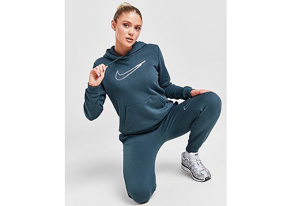 Nike Sportswear Club Fleece Premium Essential glanzende hoodie voor dames Blue- Dames