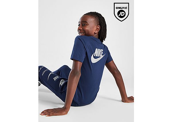 Nike Multi Logo T-Shirt Junior Navy