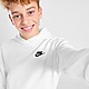 White/Black Nike Club Fleece Overhead Hoodie Junior