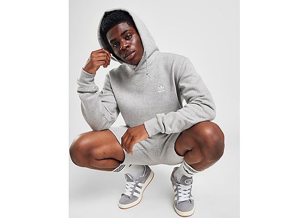 adidas originals trefoil essentials hoodie - herren, medium grey heather