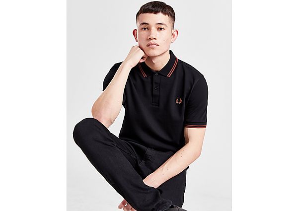 Fred Perry Twin Tipped Polo Shirt Black- Heren