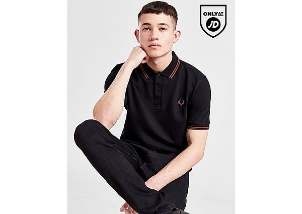 fred perry twin tipped polo shirt - herren, black