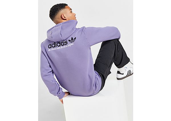 Adidas Originals Script Hoodie Purple- Heren