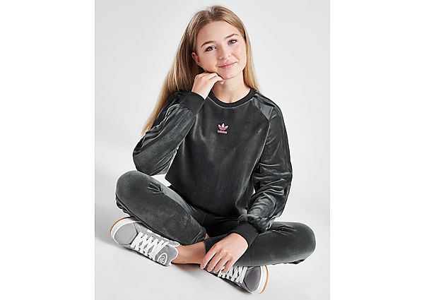 Adidas Originals ' Velour Crew Sweatshirt Junior Grey