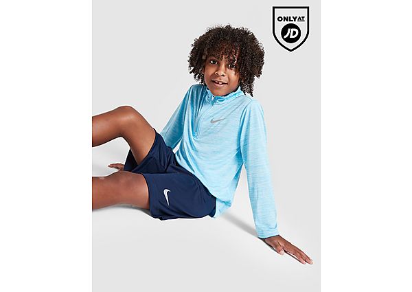 Nike Pacer 1 4 Zip Top Shorts Set Children Blue Kind
