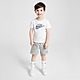 White Nike Fade Logo T-Shirt/Shorts Set Infant