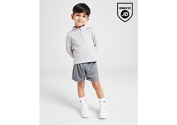 Nike Pacer 1 4 Zip Top Shorts Set Infant Grey Kind
