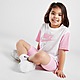 White Nike Girls' Colour Block T-Shirt/Shorts Set Children