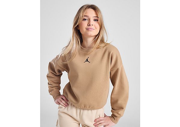 Jordan Girls' Oversized Crew Sweatshirt Junior Brown Kind