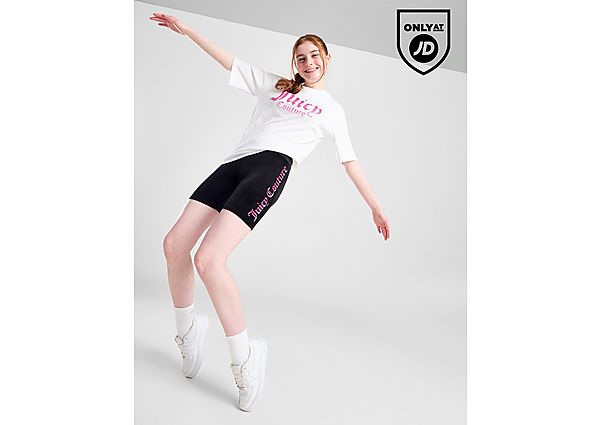 juicy couture girls' fade t-shirt/shorts set junior, white