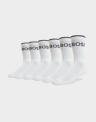 BOSS 6 Pack Stripe Logo Socks