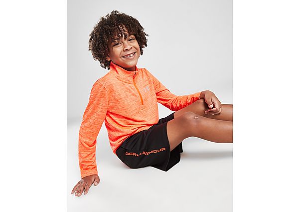 Under Armour 1 4 Zip Long Sleeve Top Shorts Set Children Orange Kind