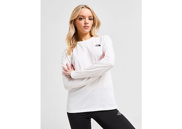 The North Face Simple Dome Long Sleeve T-Shirt White- Dames